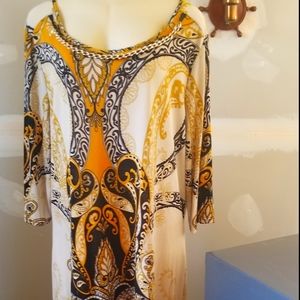 Cute light thin dress stretchy material with chain